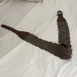 Elegant Brown beaded Belt Anthropologie